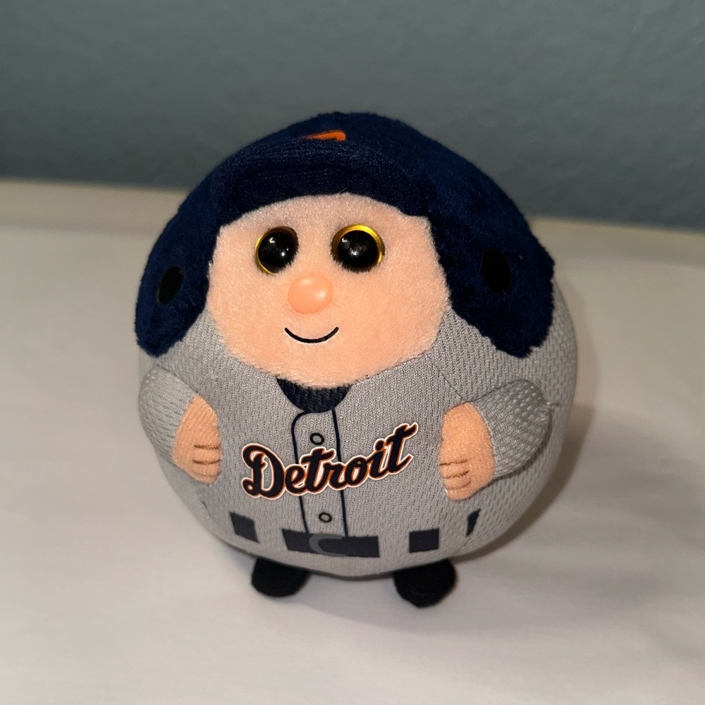 Ty Detroit Plush Ball - Navy and Gray - Picture 6 of 8